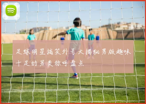 足球明星搞笑外号大揭秘男版趣味十足的另类称呼盘点